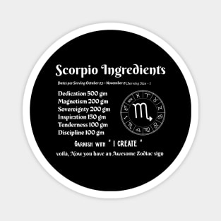 Scorpio Ingredients Magnet